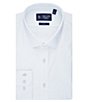Color:White - Image 1 - Slim Fit Stretch Spread Collar Royal Oxford Dress Shirt