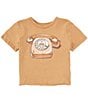 Color:Doe - Image 1 - Big Girls 7-16 Short Sleeve Cherry Telephone Crop T-Shirt