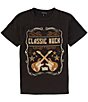 Color:Washed Black - Image 1 - Big Girls 7-16 Short Sleeve Classic Rock OS T-Shirt