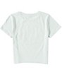 Color:Sky Gray - Image 2 - Big Girls 7-16 Short Sleeve Coastal Cowgirl Crop T-Shirt