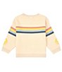 Color:Ivory Multi - Image 2 - Little Girls 2T-6X Rainbow Stripe Sweater