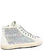 Color:Strass - Image 2 - Skate Strass Rhinestone Embellished High-Top Zip Sneakers