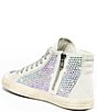 Color:Strass - Image 3 - Skate Strass Rhinestone Embellished High-Top Zip Sneakers