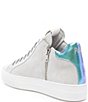 Color:Glim - Image 3 - Thea Glim Suede Mid Top Lace-Up Sneakers