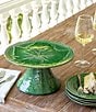 Color:Green - Image 3 - Green Glazed Ceramic Cake Stand