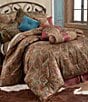 Color:Red - Image 1 - Paseo Road by HiEnd Accents San Angelo Paisley & Red Leather Comforter Set
