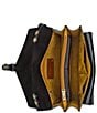 Color:Black - Image 3 - Cassano Leather Gold Buckle Crossbody Bag