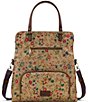 Color:Multi - Image 1 - Etched Roses Collection Prairie Rose Print Convertible Backpack