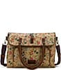 Color:Multi - Image 3 - Etched Roses Collection Prairie Rose Print Convertible Backpack