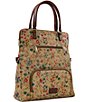 Color:Multi - Image 5 - Etched Roses Collection Prairie Rose Print Convertible Backpack