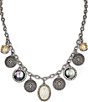 Color:Silver Ox - Image 1 - Multi Charm Collar Necklace