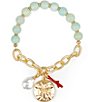 Color:Egyptian Gold - Image 1 - Seashore Pearl Stretch Bracelet
