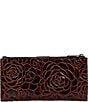 Color:Sienna Brown - Image 2 - Sienna Brown Rose Embossed Nazari Wallet