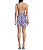 Color:Lilac Multi - Image 2 - Pattern Sequin Open Back Dress