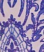 Color:Lilac Multi - Image 4 - Pattern Sequin Open Back Dress