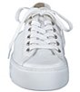 Color:White Leather - Image 4 - Bixby Leather Platform Lace-Up Sneakers