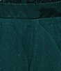 Color:Emerald - Image 4 - Plus Size Deep V-Neck Lace-Up Back Sequin Corkscrew Ruffled Dress