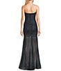 Color:Charcoal - Image 2 - Strapless Glitter Ruched Mermaid Dress