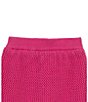 Color:Hot Pink - Image 4 - Little/Big Girls 2T-10 Short Sleeve Sweater & Matching Skirt Set