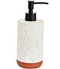 Color:Ivory/Multi - Image 1 - Spider Rock Glazed Embossed Lotion Pump Dispenser