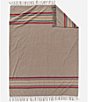 Color:Mineral Umber - Image 2 - Striped 5th Avenue Merino Wool Throw