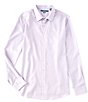 Color:Lavender Fog - Image 1 - Big & Tall Solid Dobby Water-Repellent Long-Sleeve Woven Shirt