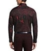 Color:Burnt Henna - Image 2 - Performance Stretch Large Paisley Long Sleeve Woven Shirt