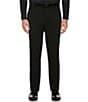 Color:Black - Image 1 - Slim-Fit Performance Stretch Flat-Front Neat Knit Suit Separates Pants