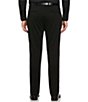 Color:Black - Image 2 - Slim-Fit Performance Stretch Flat-Front Neat Knit Suit Separates Pants