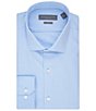 Color:Blue - Image 1 - Slim Fit Spread Collar Chateau Herringbone Solid Dress Shirt