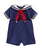 Color:Navy - Image 1 - Baby Boys 3-24 Months Sailor Suit Jon Jon Shortall
