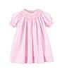 Color:Pink - Image 1 - Baby Girls 12-24 Months Smocked Gingham Dress