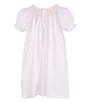 Color:Pink - Image 2 - Baby Girls Newborn-9 Months Smocked Gown & Bonnet Set