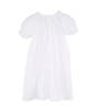 Color:White - Image 2 - Baby Girls Newborn-9 Months Smocked Gown & Bonnet Set