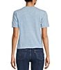 Color:Blue-Light - Image 2 - Oversized Short Sleeve Graphic Tournesols T-Shirt