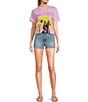 Color:Pink-Azalea - Image 3 - Point Me At The Sky Mineral Wash T-Shirt