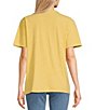 Color:Gold - Image 2 - Short Sleeves 73 Free Bird Oversized T-Shirt
