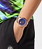 Color:Two Tone - Image 5 - Sport Touchdown Blue Dial Men's Bracelet Watch