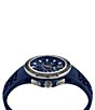 Color:Grey - Image 2 - Thunderstorm Chrono Blue Silicone Strap Men's Watch-43mm