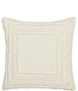 Color:Cream - Image 1 - Lillian Textured Jacquard Engineered Square Decorative Pillow