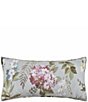 Color:Sea Foam - Image 1 - Sara Collection Watercolor Floral Bouquet Printed Quilted Boudoir Pillow