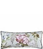 Color:Sea Foam - Image 2 - Sara Collection Watercolor Floral Bouquet Printed Quilted Boudoir Pillow