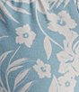 Color:Ocean Blue - Image 4 - Ocean Breeze Floral Peachy Knit Drawstring Tie Coordinating Sleep Shorts