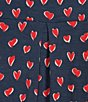 Color:Navy - Image 3 - Plus Size Love You More Heart Print Aloe Infused Jersey Button-Front Nightshirt