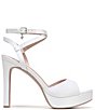 Color:Silk White - Image 2 - Pnina Tornai for Naturalizer Ai Satin Ankle Strap Platform Dress Sandals