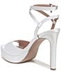 Color:Silk White - Image 4 - Pnina Tornai for Naturalizer Ai Satin Ankle Strap Platform Dress Sandals