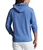Color:Nimes Blue - Image 2 - Beach Club Bear Long Sleeve Hoodie T-Shirt
