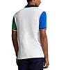 Color:White - Image 2 - Big & Tall Classic Fit Color Block Mesh Short Sleeve Polo Shirt