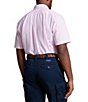 Color:Pink/White - Image 2 - Big & Tall Classic Fit Gingham Short Sleeve Oxford Shirt