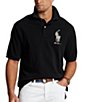 Color:Polo Black - Image 1 - Big & Tall Classic Fit Multicolor Big Pony Mesh Short Sleeve Polo Shirt